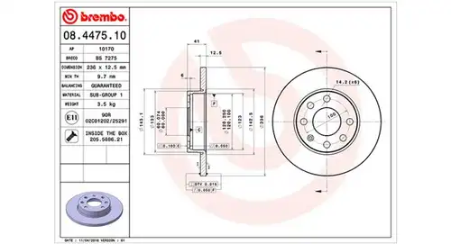 спирачен диск MAGNETI MARELLI 360406037200