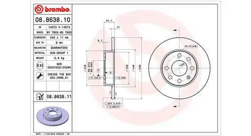 спирачен диск MAGNETI MARELLI 360406039200