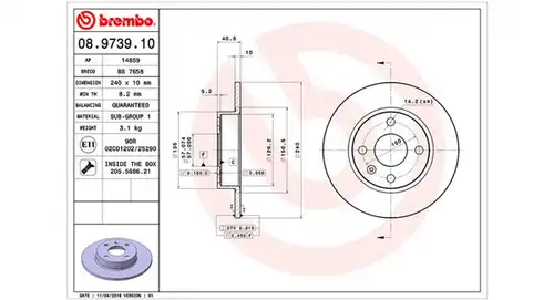 спирачен диск MAGNETI MARELLI 360406039800