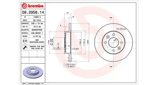 спирачен диск MAGNETI MARELLI 360406042100