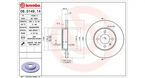 спирачен диск MAGNETI MARELLI 360406048200