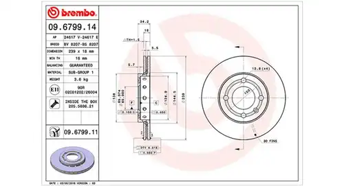 спирачен диск MAGNETI MARELLI 360406048900