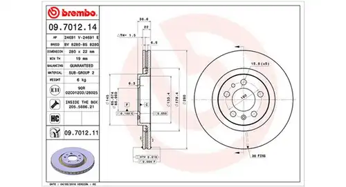 спирачен диск MAGNETI MARELLI 360406049500