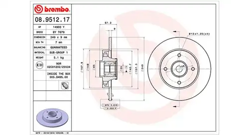 спирачен диск MAGNETI MARELLI 360406056500