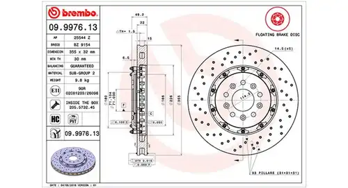 спирачен диск MAGNETI MARELLI 360406129103