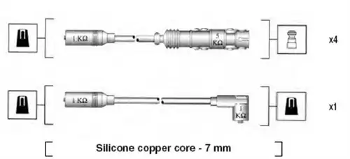 комплект запалителеи кабели MAGNETI MARELLI 941055050530