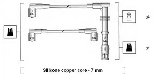 комплект запалителеи кабели MAGNETI MARELLI 941055120536