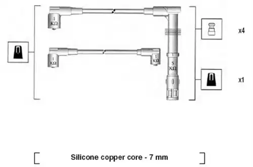 комплект запалителеи кабели MAGNETI MARELLI 941055170537