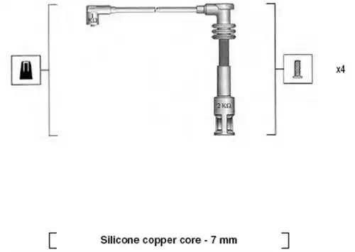 комплект запалителеи кабели MAGNETI MARELLI 941055210539