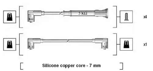 комплект запалителеи кабели MAGNETI MARELLI 941075270562