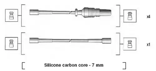 комплект запалителеи кабели MAGNETI MARELLI 941085140566