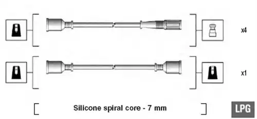 комплект запалителеи кабели MAGNETI MARELLI 941095000580