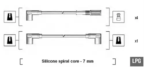 комплект запалителеи кабели MAGNETI MARELLI 941095510593