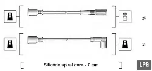 комплект запалителеи кабели MAGNETI MARELLI 941095520594