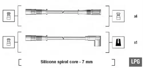 комплект запалителеи кабели MAGNETI MARELLI 941095610601