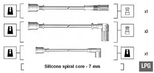 комплект запалителеи кабели MAGNETI MARELLI 941095620602