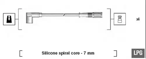 комплект запалителеи кабели MAGNETI MARELLI 941095780616