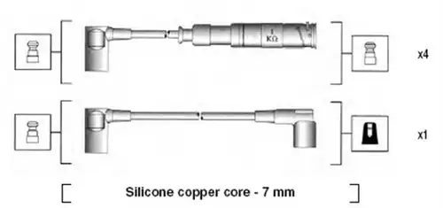 комплект запалителеи кабели MAGNETI MARELLI 941115020651