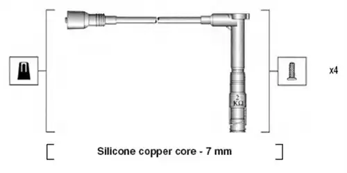 комплект запалителеи кабели MAGNETI MARELLI 941115100654