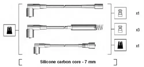 комплект запалителеи кабели MAGNETI MARELLI 941125120666