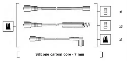 комплект запалителеи кабели MAGNETI MARELLI 941125130667