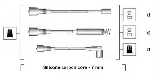 комплект запалителеи кабели MAGNETI MARELLI 941125160670