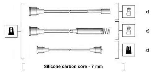 комплект запалителеи кабели MAGNETI MARELLI 941125250677