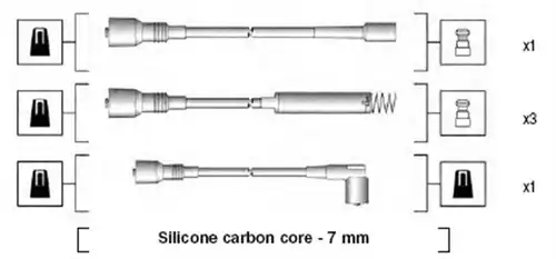 комплект запалителеи кабели MAGNETI MARELLI 941125280680