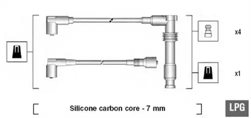 комплект запалителеи кабели MAGNETI MARELLI 941125290681