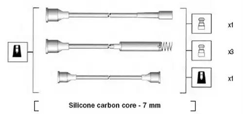комплект запалителеи кабели MAGNETI MARELLI 941125350685
