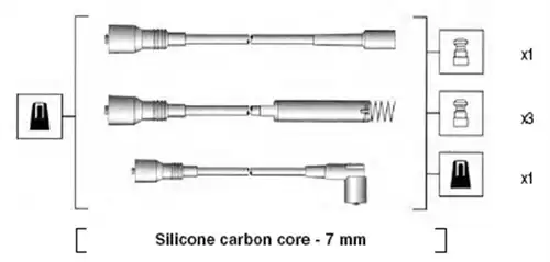 комплект запалителеи кабели MAGNETI MARELLI 941125370687