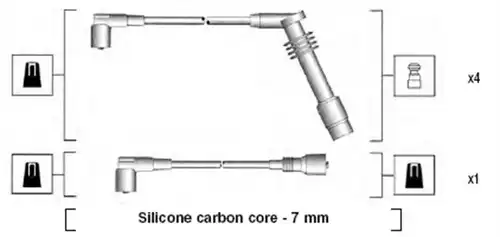 комплект запалителеи кабели MAGNETI MARELLI 941125380688