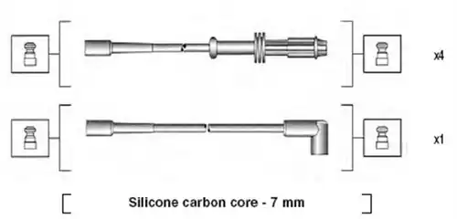 комплект запалителеи кабели MAGNETI MARELLI 941135120700