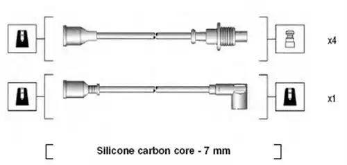 комплект запалителеи кабели MAGNETI MARELLI 941135140702