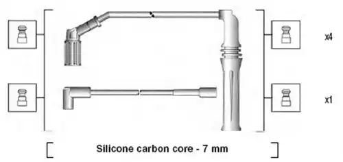 комплект запалителеи кабели MAGNETI MARELLI 941135170704