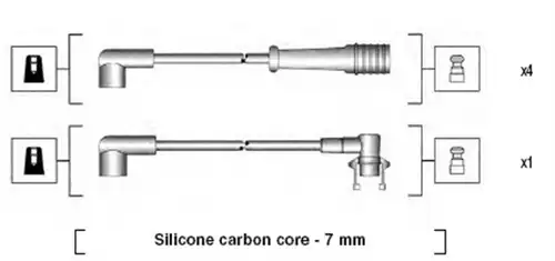 комплект запалителеи кабели MAGNETI MARELLI 941145150712