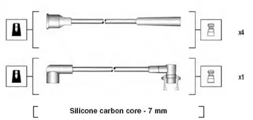 комплект запалителеи кабели MAGNETI MARELLI 941145360733