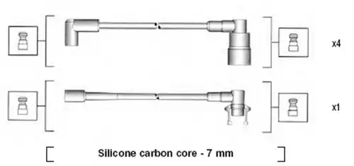 комплект запалителеи кабели MAGNETI MARELLI 941145410738