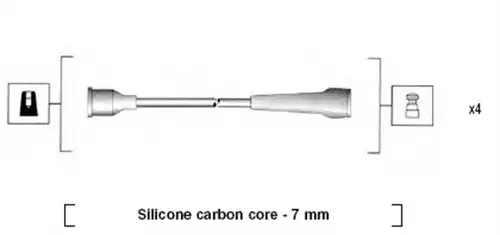 комплект запалителеи кабели MAGNETI MARELLI 941145430740