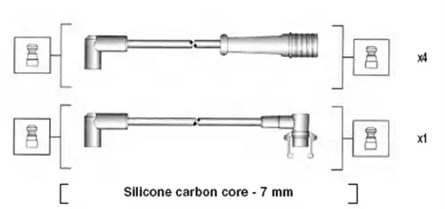 комплект запалителеи кабели MAGNETI MARELLI 941145440741