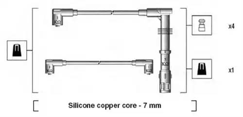 комплект запалителеи кабели MAGNETI MARELLI 941175150756