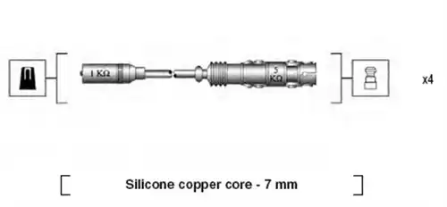 комплект запалителеи кабели MAGNETI MARELLI 941175190760