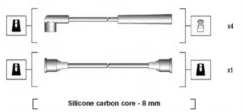 комплект запалителеи кабели MAGNETI MARELLI 941185070768