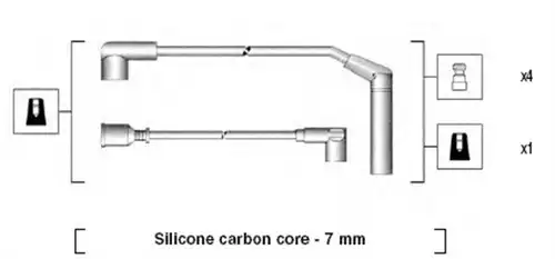 комплект запалителеи кабели MAGNETI MARELLI 941295040876