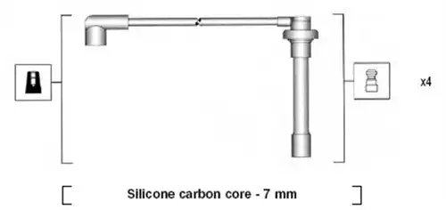 комплект запалителеи кабели MAGNETI MARELLI 941315050892