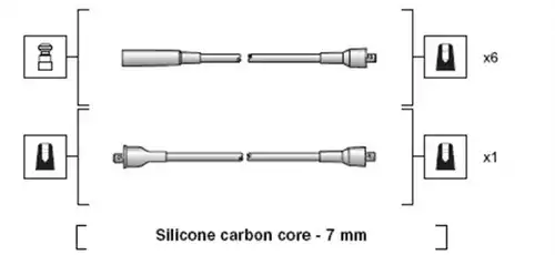 комплект запалителеи кабели MAGNETI MARELLI 941318111031