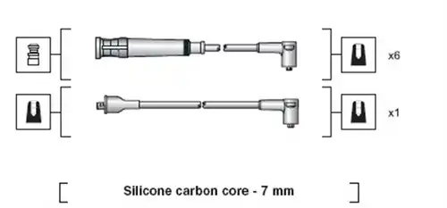 комплект запалителеи кабели MAGNETI MARELLI 941318111044