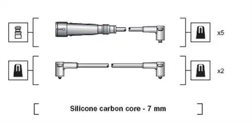 комплект запалителеи кабели MAGNETI MARELLI 941318111047