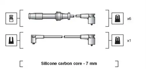 комплект запалителеи кабели MAGNETI MARELLI 941318111049