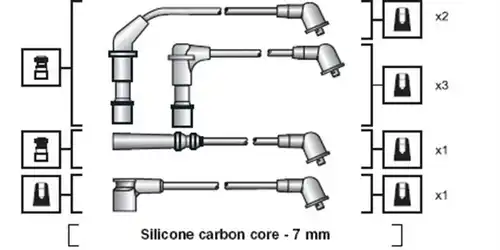 комплект запалителеи кабели MAGNETI MARELLI 941318111090